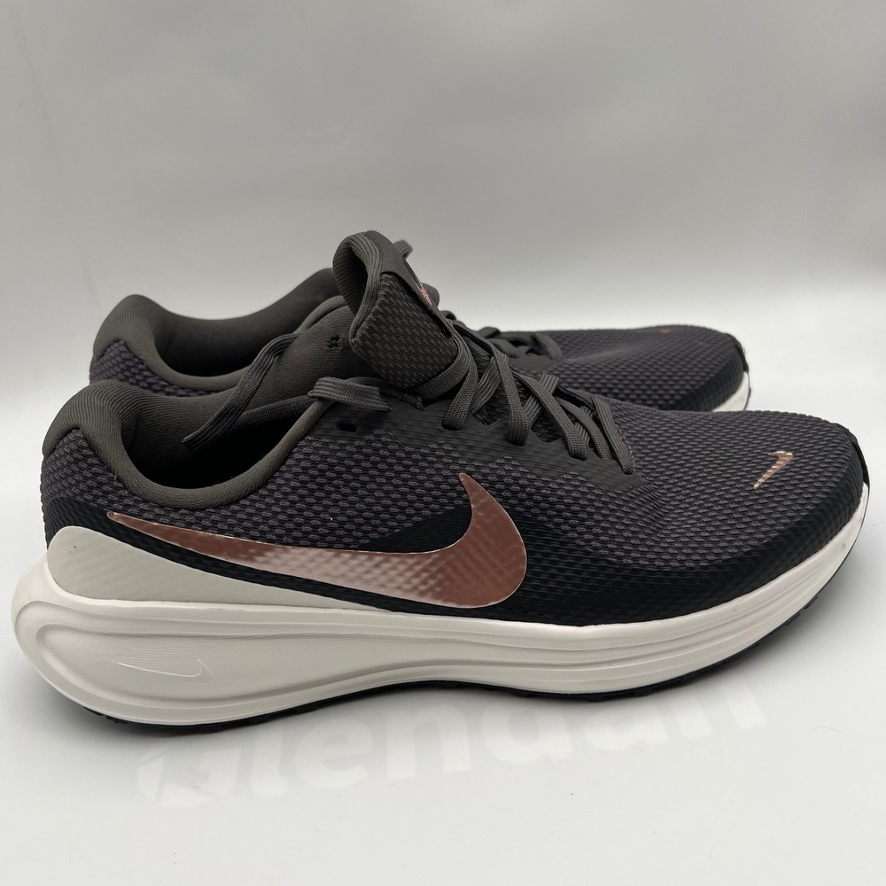 Nike Revolution 7 Running Shoes Womens 11 Dark Gray Rose Gold Mesh Lace Up